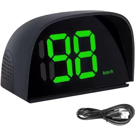 Compteur de Vitesse HUD Numérique pour Voiture avec USB, KM/H Universel LED Indicateur 360° Intelligent Vitesse Ècran GPS, Affichage Tête Haute Convient à Vélo, Moto, Toutes Les Voitures (1/5)