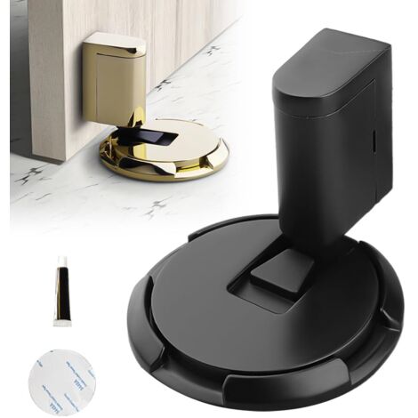 Cale Porte Bloc Porte, 2025 Butee de Porte Stop Porte, Magnétique en Métal Butée de Porte, Arret de Porte Magnétique Arrêt de Porte en Métal, Butée de Porte Solide Avec Adhésif et Vis (F-6) (1/5)