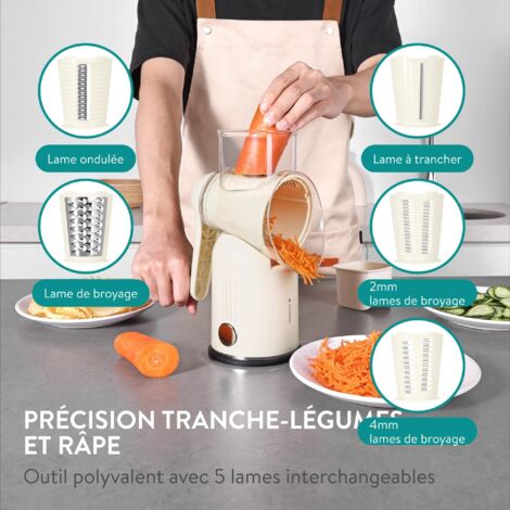 FREMON Mandoline 12-en-1 Multifonction - Coupe Légumes, Julienne Et Râpe Fromage