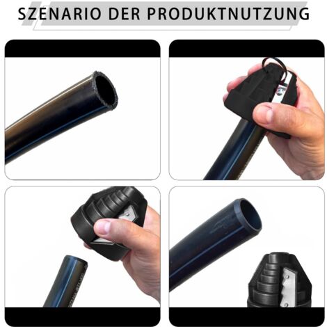 Ébavureur Manuel Pour Tuyaux En Plastique – Diamètres 20, 25, 32, 40, 50, 63 Mm | Pour PVC, ABS, PP, PE, Outil De Bricolage Plomberie