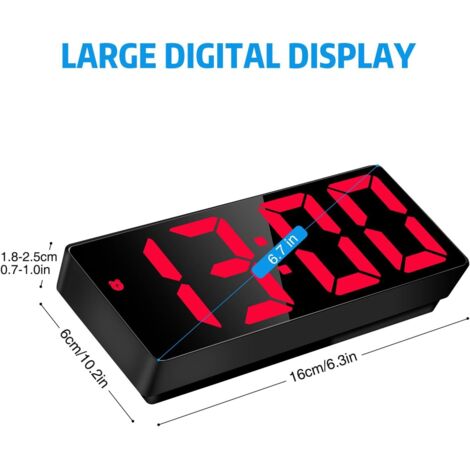 Lampe de poche LED Digital World Time Voyage Réveil