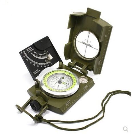 Boussole Professionnelle étanche Avec Lumière - Outdoor, Randonnée, Militaire