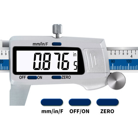 Pied à Coulisse Numérique 150 Mm / 6 Pouces – Écran LCD, Jauge Acier