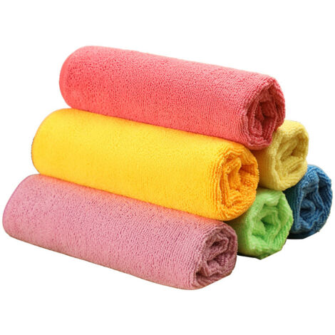 Lot de 7 Chiffons en Microfibre Clean 30cm Multicolore Lot de 7 Chiffons en Microfibre Clean 30cm Multicolore