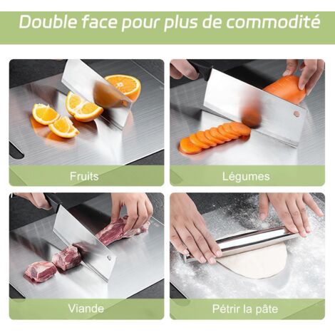 Planche Acier Inox 316 Sans BPA Planche à Découper En Titane, Planche à Découper En Acier Inoxydable 316 Double Face En Titane Pour Fruits Et Viande 34 X 23 Cm Planche A Decouper Planche Acier Inox 316 Sans BPA Planche à Découper En Titane, Planche à Découper En Acier Inoxydable 316 Double Face En Titane Pour Fruits Et Viande 34 X 23 Cm Planche A Decouper