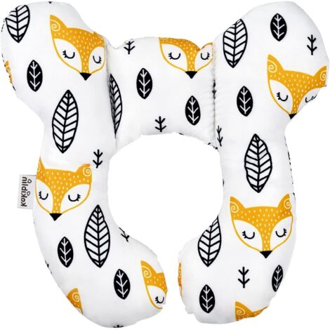 Oreiller De Voyage Enfant Chat Noir – Forme U, Doux, Lavable, Support Cervical