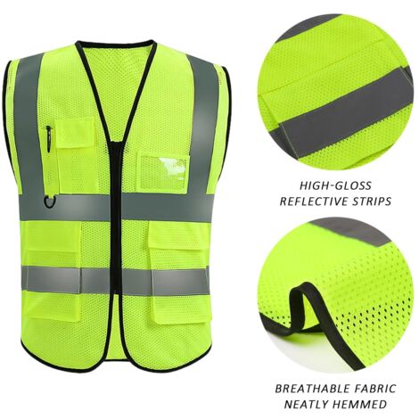 GILET DE SECURITE Taille Rose Gilet réfléchissant de sécurité pour vélo