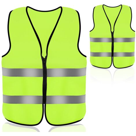 Gilets Jaunes Gilets Jaune Sécurité PORFOYO - Lot De 5 Haute Visibilité Adulte Gilet Jaune Sécurité