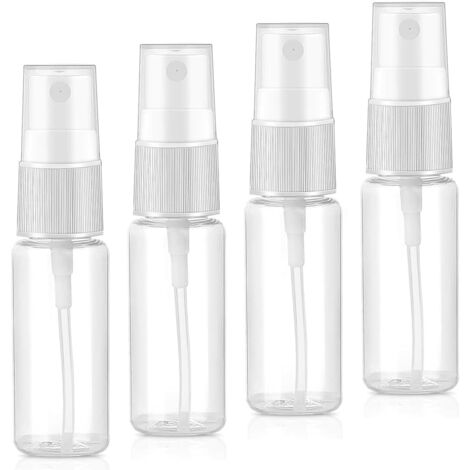 4 bouteilles de pulvérisation vides, bouteilles d'eau parfumée vides, bouteilles de pulvérisation vides de 20 ml, bouteilles de voyage vides réutilisables en plastique transparent pour lotions, parfum (1/2)