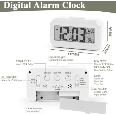 Mini Réveil De Voyage, Horloges Pliables De Bureau D'Affichage Lcd Numérique Avec Minuterie De Mini Réveil De Voyage, Horloges Pliables De Bureau D'Affichage Lcd Numérique Avec Minuterie De