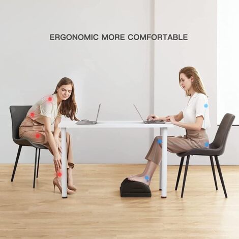 ComfiLife Repose-pieds sous le bureau au travail - Repose-pieds réglable en mousse à mémoire de forme pour chaise de bureau et chaise de jeu - Design ergonomique pour soulager les douleurs du ComfiLife Repose-pieds sous le bureau au travail - Repose-pieds réglable en mousse à mémoire de forme pour chaise de bureau et chaise de jeu - Design ergonomique pour soulager les douleurs du