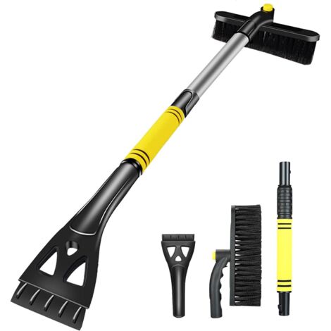Walser Gratte-Glace Voiture Extensible 3en1 Avec Balai à Neige - Perche Télescopique 88-115 Cm, Idéal Hiver