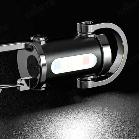 Lot 10 Lampes LED COB Rechargeables, Porte-clés Magnétique, 500-999 Lumens