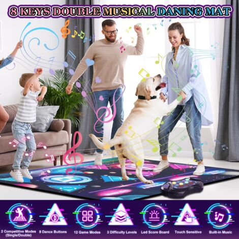 Apritsce – Tapis De Danse Enfant 8 Touches, Bluetooth, 3 Modes, Antidérapant, Pour Filles Et Garçons 3-12 Ans