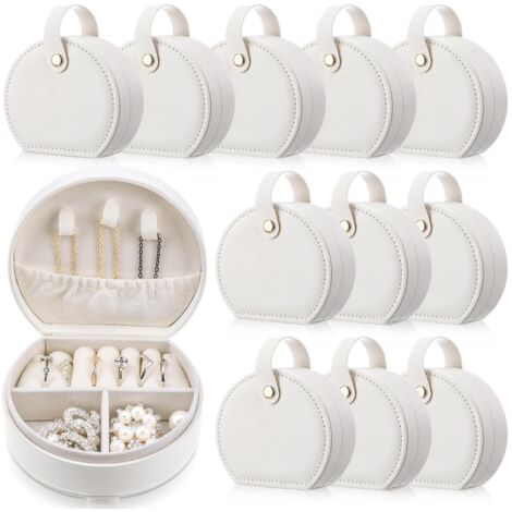 Petit étui à bijoux en cuir Pu carré Joyero Organizador velours boîte de rangeme