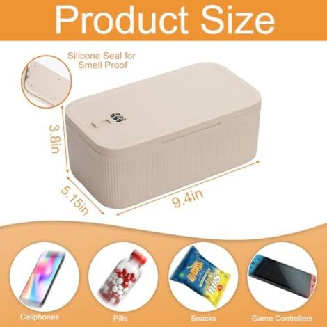 Boîte De Rangement Verrouillable Avec Serrure à Combinaison 30x20x14 Cm - Organiseur Pliable Gris