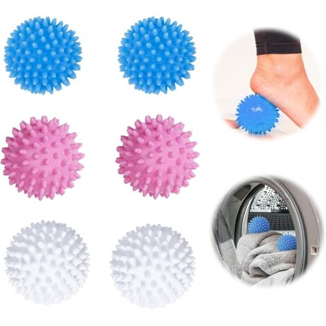 Lot De 6 Boules De Séchage Réutilisables - Pour Linge Plus Moelleux Et Séchage Rapide