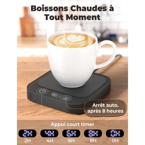 Chauffe-café et Chauffe-Tasse avec 3 Réglages de Température, Mug 20 W pour Tasses électriques, Plaque Chauffante à Café avec Arrêt Automatique après 4 Heures(NO Cup