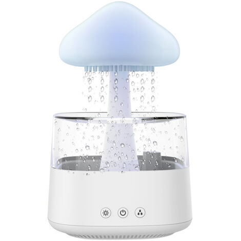 Humidificateur Nuage De Pluie Avec Lumière - Diffuseur D'huiles Essentielles Et Bruit De Pluie Relaxant Pour Maison, Yoga, Nuit - 14