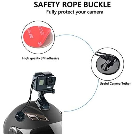 YHTSPORT Support De Fixation Adhésif Incurvé Et Plat, 36 Pièces Support Gopro Casque, Supports De Casque Adhésif Accessoires, Fixation Adhésive Gopro Pour Casque, Convient Pour Gopro Et Action Cam