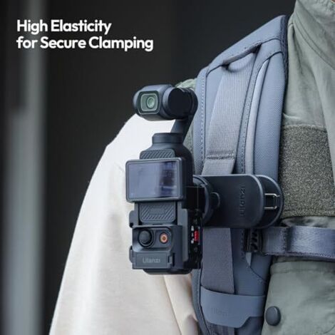 Clip Sac à Dos Caméra - Support Rapide Rotatif 360° Pour Filmer En Randonnée, Camping, Aventure | Monture Épaule Réglable Anti-Choc