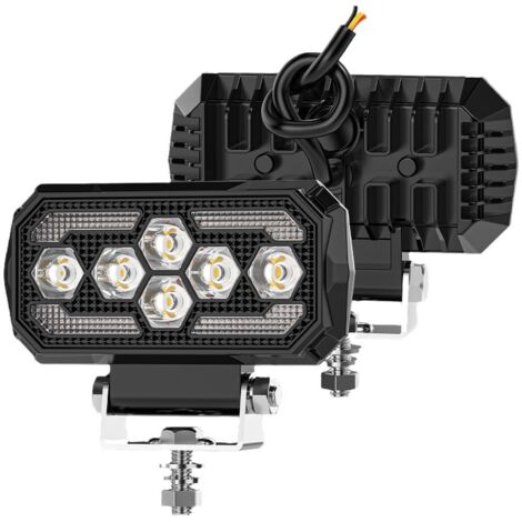 phare de travail LED 30W 9-80V 3000 Lumens phare LED IP68 étanche 5 pouces phare longue portée led pour excavatrices, tracteurs, remorques, ATV, camions, véhicules tout-terrain, motos (1/5)