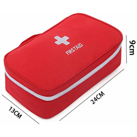 1 Sac De Premiers Soins De Sécurité Vide , Trousse De Premiers Soins De Voyage Portable Mini Sac Medical Sacs De Rangement De Pack De Medicaments Vide Rouge 88699820