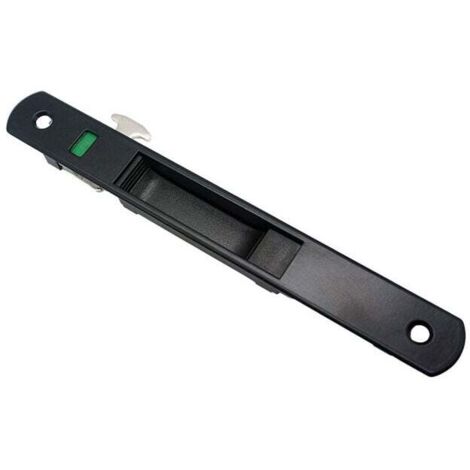 Serrure de porte coulissante - Raccords de quincaillerie à verrouillage unique pour fenêtre de porte coulissante en acier inoxydable (noir) (1/3)