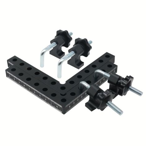 Blocs de positionnement à 90 degrés, clips de montage à angle droit en aluminium, outils de travail du bois pour cadres photo – Lot de 2 (14 cm/5,5") (1/5)
