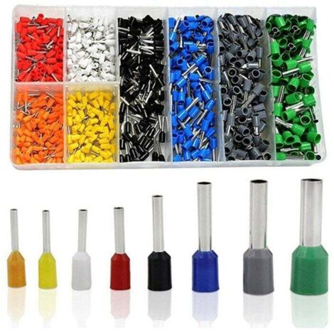 1200 PCS Embouts (0.25-6mm²) Connecteur à Sertir pour Embouts de Fil VFENG Connecteur de Ligne de Terminal Ensemble des Embouts avec Etui (1/5)