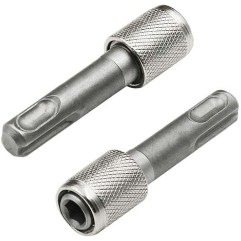 Adaptateur porte-embout SDS-Plus 6,35mm (1/4'') 2 Pièces Tige hexagonale Foret support convertisseur Adaptateurs de Tige Ronde à Tige Hexagonale pour forets à Percussion marteaux