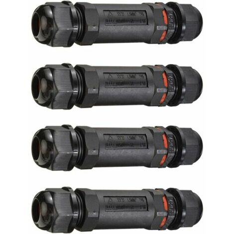 Boîte de Jonction, 4 Pack Boite de Derivation Etanche, Connecteur de Câble Extérieur IP68 Étanche avec 3 Pôles, Ø 1mm-12mm Coupleur de Manchon (1/5)