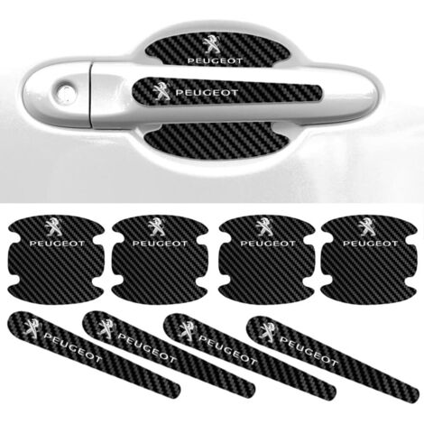 Lot de 16 autocollants de protection de poignée de porte – Nano silicone 100 % imperméable – Résistant aux rayures – Compatible Peugeot 107 207 407 408 206 306 307 308 406 806 3008