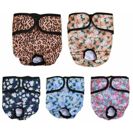 Couches lavables réutilisables pour chiens – Culottes physiologiques absorbantes – Confort pour chiots et chiens non entraînés