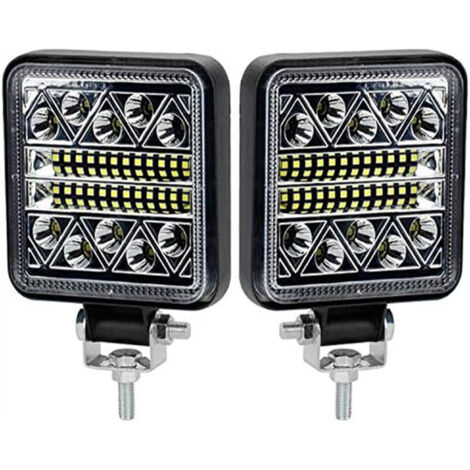 Lot de 2 phares de travail LED 102 W, 15 000 lm, feux de recul LED 12 V, pour voiture, tracteur, bateau, camion 12-24 V (1/5)