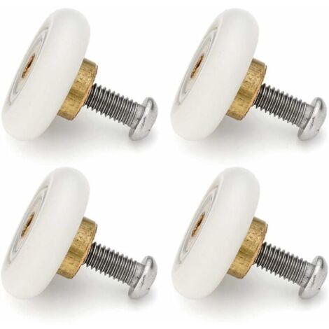 Lot de 4 roulettes de rechange pour portes de douche coulissantes, diamètre 19 mm (1/3)