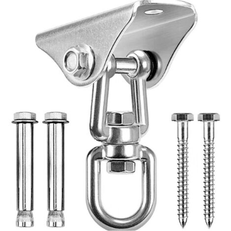 Lot de 1 Kit Hamac Ultra Résistant -Heavy Duty 360° Swing Hangers- en acier inoxydable 304 antirouille permanent, parfaites pour les crochets de suspension, les consoles murales au plafond 13Treize (1/5)