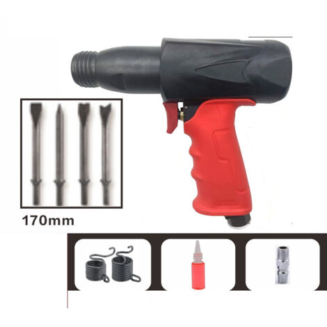 Kit de marteau pneumatique, pelle pneumatique à Impact, ciseau, outil 4500BPM, course de Piston de 41mm, Port d'entrée PT de 1/4 po, tuyau d'entrée de 3/8 po