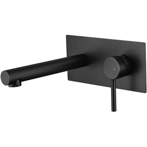 DERBUT Robinets de lavabo muraux pour Salle de Bain Robinet Mural pour lavabo de Salle de Bain Mitigeur de lavabo Robinets de Salle de Bain Mitigeur lavabo-Chrome-Spread (1/3)
