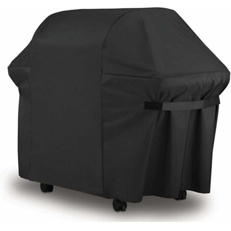 Housse Barbecue Bâche de Protection BBQ Couverture de Gril Anti-UV/Anti-l'eau/Anti-l'humidité Imperméable Extérieur Barbuae Grill Noir pour Weber Brinkmann 420D Oxford（152x76x121cm） (1/5)