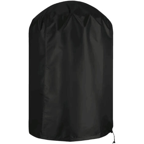Housse de barbecue en forme de dôme, imperméable, résistante aux déchirures, tissu Oxford 420D, anti-UV, avec bande latérale coupe-vent, noire, Φ58 x 77 cm (1/5)