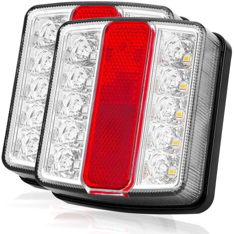 LED Feux Arrière de Remorque Magnétique, Feux Arriere Remorque avec D'immatriculation Lamp universel 12V 7.5m Pour RV Caravanes Camions Remorque (1/5)