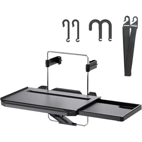 Plateau de volant pour voiture, plateau de table réglable en hauteur, table pliante multifonctionnelle pour l'arrière de la voiture, adapté aux aliments, boissons, ordinateurs portables, tablettes et (1/5)