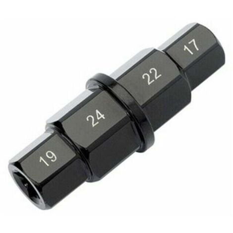 Manchon de retrait d'axe de roue avant de moto 17 19 22 24mm accessoire hexagonal d'axe de moyeu noir (1/4)