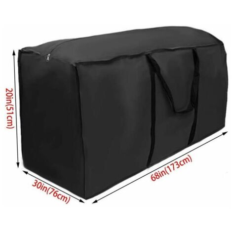 Extrêmement Grand Sac de Rangement pour Coussins de Salon de Jardin Draps Oreillers Coussins Sac à Main avec Poignée 210D Oxford Imperméable (173x76x51cm) (1/4)