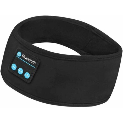 Bandeau Bluetooth pour sommeil et sport – Haut-parleurs stéréo amovibles – Tissu respirant – Bluetooth 5.0 jusqu'à 10m (1/5)