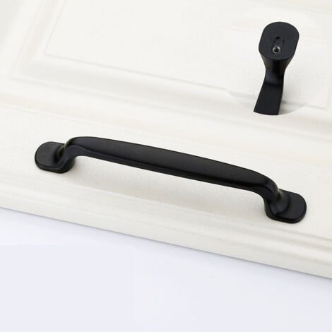 20 Pièces Poignée Porte Cuisine Noir Meubles de Chambre Cuisine Armoire Porte Poignées Meubles Poignée Tire avec Vis Alliage Aluminium la Poignée de Tirette, Distance de trou 128mm (1/4)