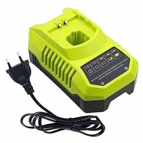 Ryobi – Chargeur pour batteries lithium-ion et NiMH 9.6V-18V – Courant de charge 3A – Écran LED – Protection contre surchauffe - V-18V (1/4)