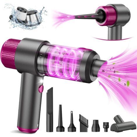 Aspirateur à main sans fil 15KPA – Moteur en cuivre – Double filtration HEPA – 7 buses pour nettoyage voiture et bureau (1/5)