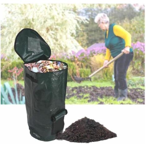 sac de compost, sac de compost en PE fermenté biologique fait maison, À l'intérieur et à l'exterieur (1/4)